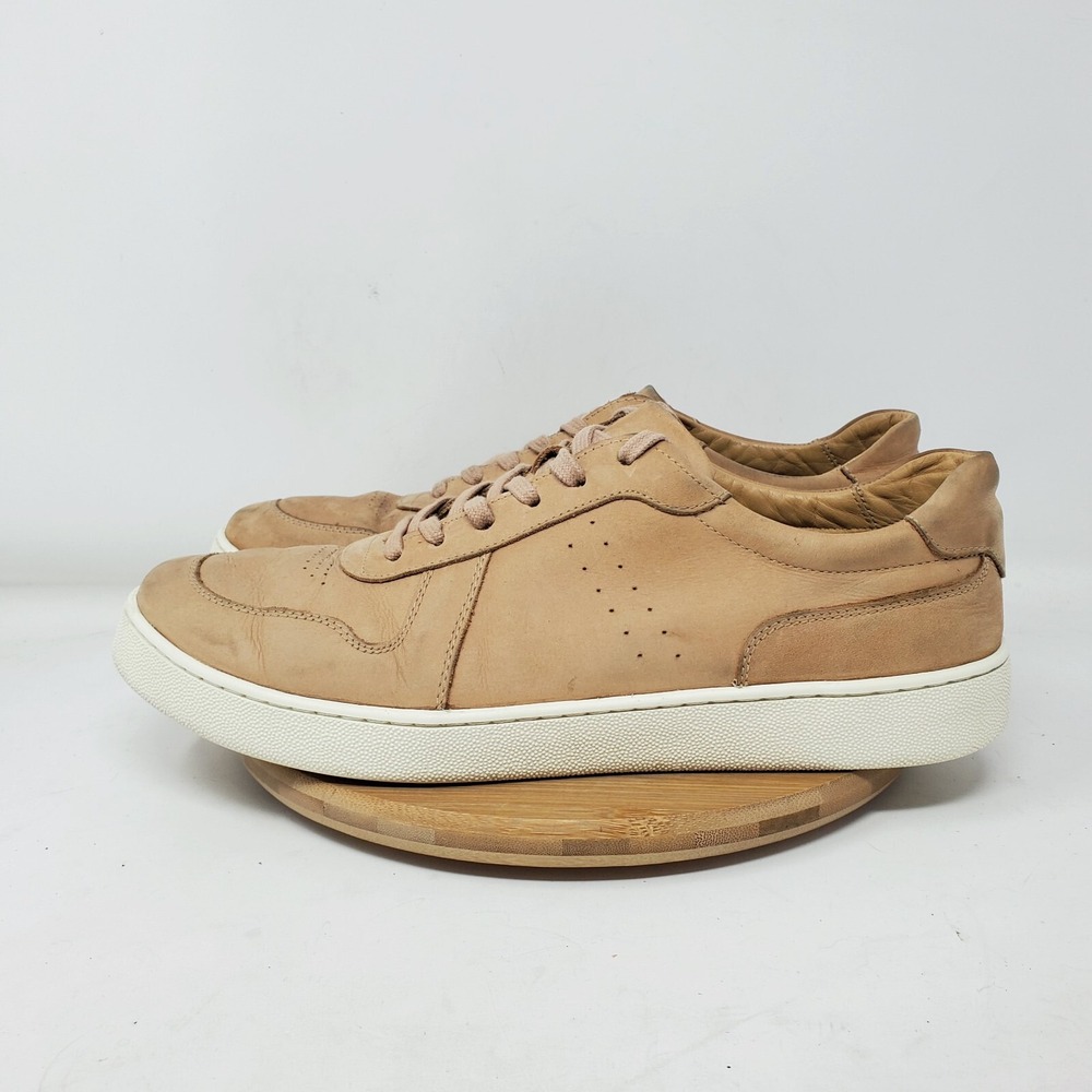 Nisolo Shoes Mens 10.5 Beto Go‎ To Court Brown Leather Lace Up Sneakers Comfort